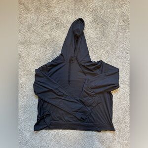 All in Motion Women's Soft Stretch Hooded Sweatshirt, Heathered Black, XXL